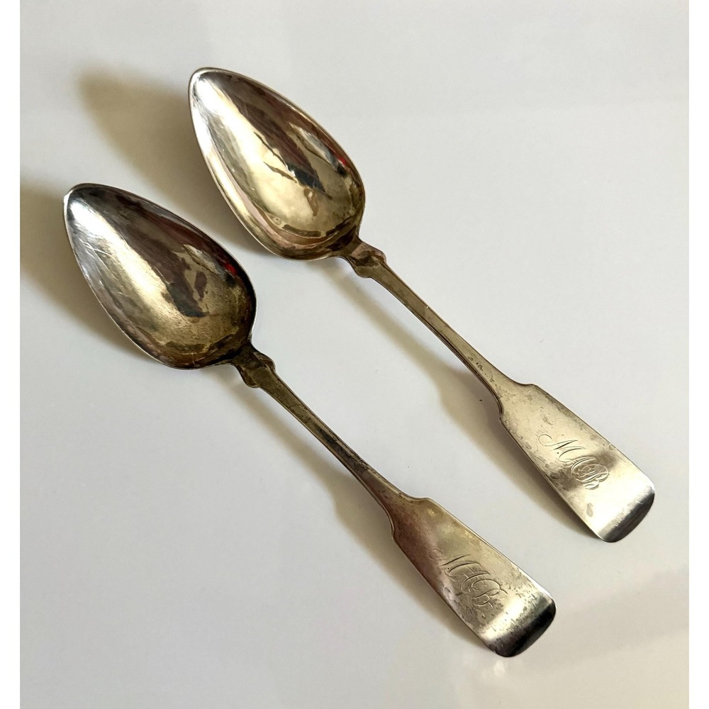 Antique Coin Silver Spoons James Mix Jr NY